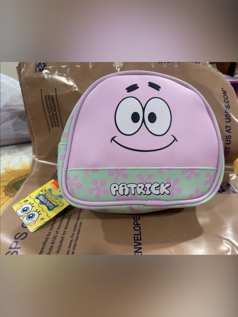 PATRICK- Makeup/Accessories Pouch. SpongeBob theme. NWT